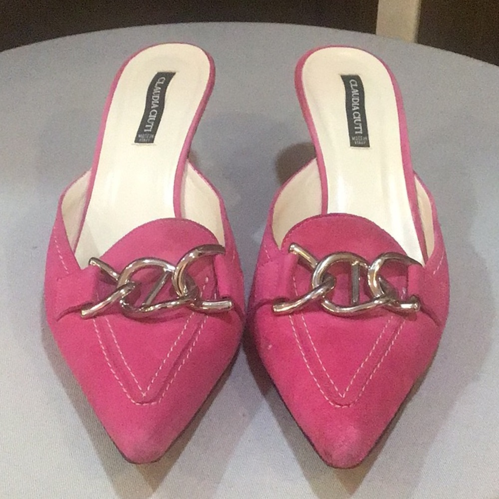 Claudia Ciuti Nadia pink Suede Mules